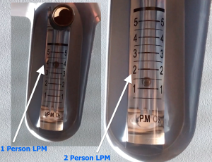 image depicts the best liter per minute flow settings for an O2 concentrator
